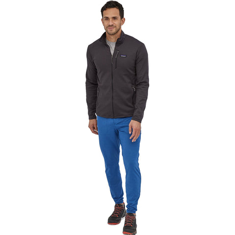 Patagonia Men's R1 Daily Jacket in Ink Black/Black X-Dye model front