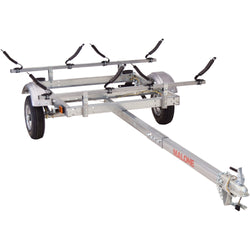 Malone EcoLight 2-Boat V-Rack Kayak Trailer Package angle