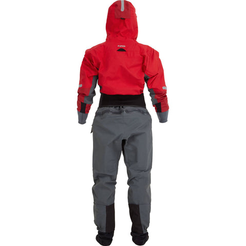 NRS Women's Navigator GORE-TEX Pro Semi-Dry Suit in Red back