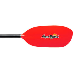Aqua-Bound Shred Fiberglass Straight Shaft 4-Piece Kayak Paddle in Sunset Red blade