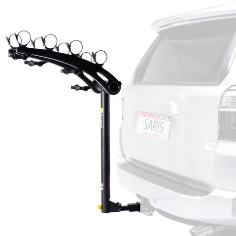 Saris Bones 4 Bike Hitch Rack installation on a car