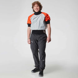 NRS Men's Stratos Shorty Semi-Dry Paddling Jacket quarry model front