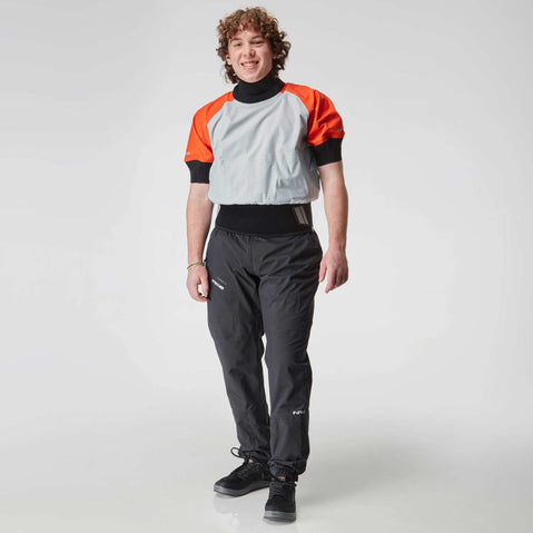 NRS Men's Stratos Shorty Semi-Dry Paddling Jacket quarry model front