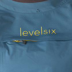 Level Six Women's Nova Dry Top in Crater Blue chest pocket