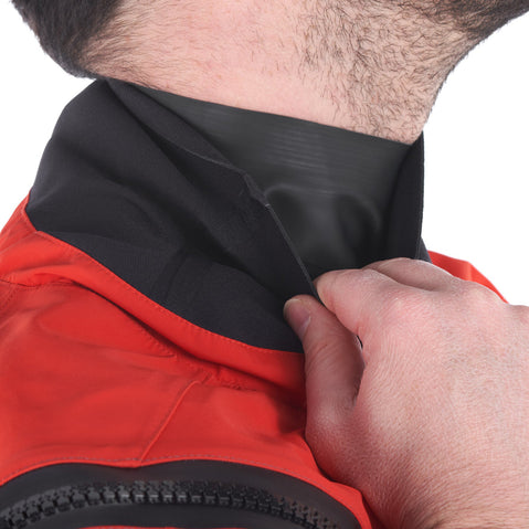 Level Six Cronos Semi-Dry Suit in Molten Lava neck gasket
