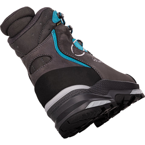 Lowa Women's Mauria EVO GTX Trekking Boots in Anthracite/Turquoise back