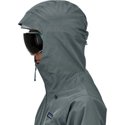 Patagonia Women's Storm Shift Jacket in Belay Blue model hood