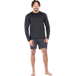 Level Six Men's Romulus Long Sleeve Shirt in Black model left view