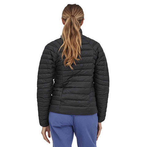 Patagonia Women's Down Sweater model in black back view