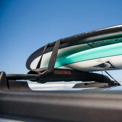Yakima CrossBar Pads strapped down boards