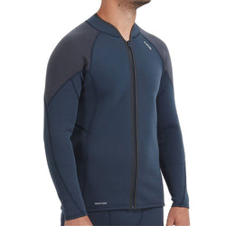 NRS Men's Ignitor Wetsuit Jacket in Slate model frontcrop