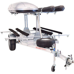Malone MegaSport LowBed 2-Boat Bunk-Style Kayak Trailer with 2nd Tier angle