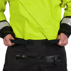 NRS Extreme SAR Dry Suit in Safety Yellow waist adjustments