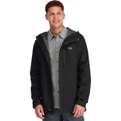 Outdoor Research Men's Foray 3-in-1 Parka in Black model view front