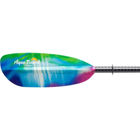Aqua Bound Tango Fiberglass Straight Shaft Versa-Lok 2-Piece Kayak Paddle in Northern Lights left blade