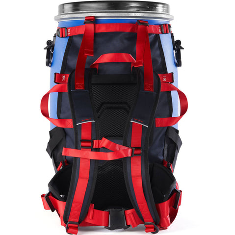 Level Six Bad Hass Barrel Carrying Pack in Deepwater back