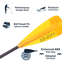 Werner Session 1-Piece Fiberglass Stand-Up Paddle in Translucent Amber details
