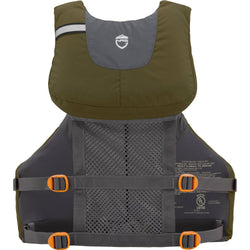 NRS Chinook Fishing LIfejacket (PFD) in Bark back