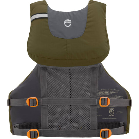 NRS Chinook Fishing LIfejacket (PFD) in Bark back