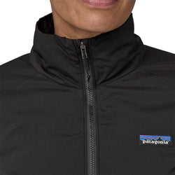 Patagonia Women's Nano-Air Light Hybrid Jacket in Black model front zipper