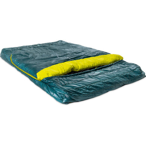Nemo Jazz Double 30 Degree Synthetic Sleeping Bag in Lagoon/Lumen angle