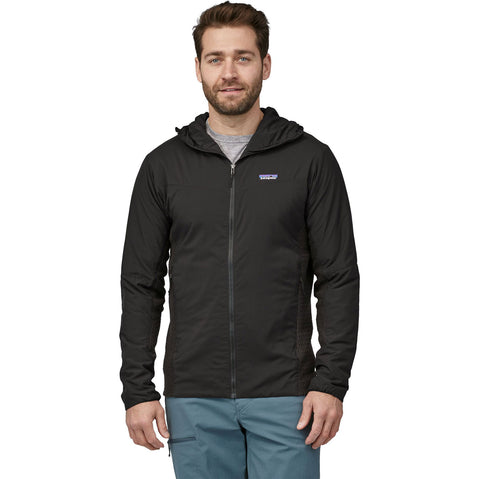 Patagonia Men's Nano-Air Light Hybrid Hoody model in black front
