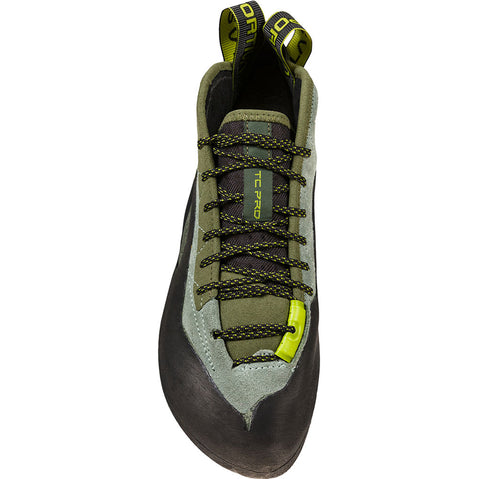 La Sportiva TC Pro Rock Climbing Shoes in Olive top
