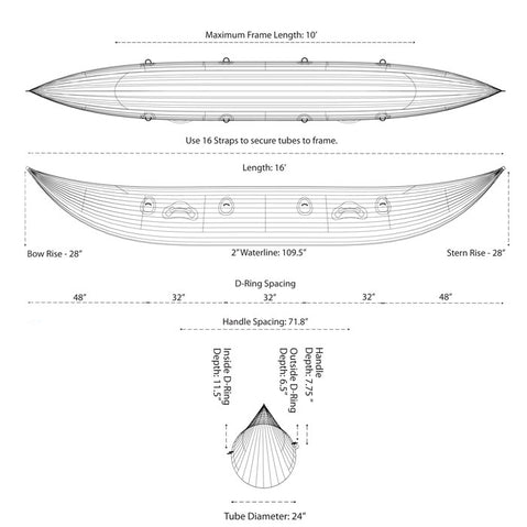AIRE Jaguarundi Cataraft wireframe
