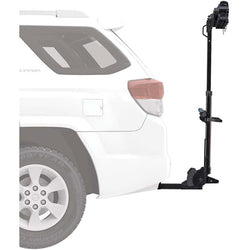 Yakima HangTight 4 Bike Vertical Hitch Rack installed on a car back