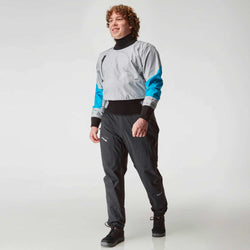 NRS Men's Stratos Semi-Dry Paddling Jacket quarry model front