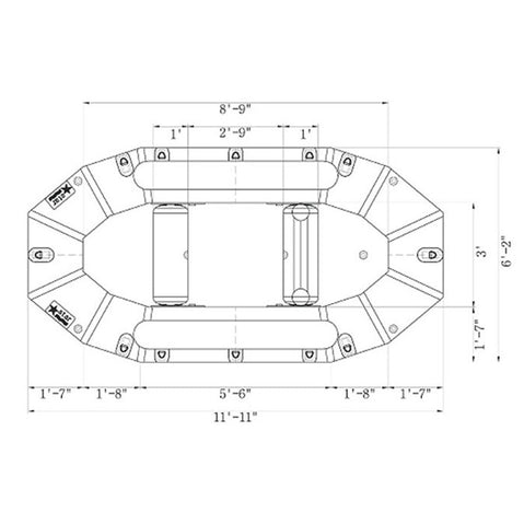 Star Inflatables Select Thunder 12 Self-Bailing Raft in Red top