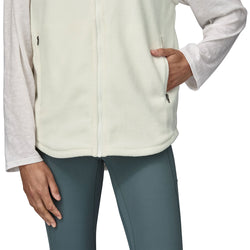 Patagonia Women's Classic Microdini Vest in Birch White model pocket
