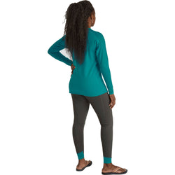 NRS Women's Expedition Weight Long Sleeve Shirt in Glacier model view back