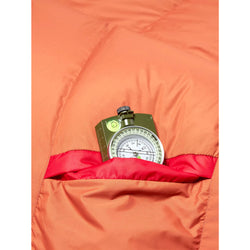 Marmot Lost Coast 40 Degree Down Sleeping Bag in Team Red/Auburn pocket