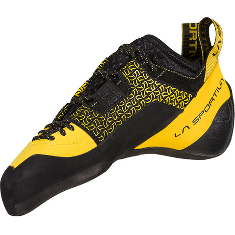 La Sportiva Men's Katana Lace Rock Climbing Shoes in Yellow/Black angle