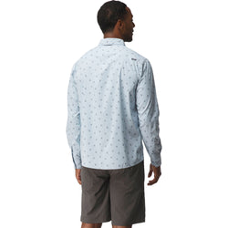 NRS Men's Drifter Long Sleeve Shirt in Daybreak model back