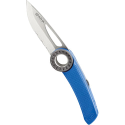 Petzl Spatha Clippable Knife in Blue angle