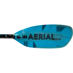 Aqua-Bound Aerial Minor Fiberglass Versa-Lok Bent Shaft 4-Piece Kayak Paddle in Blue right blade frontside