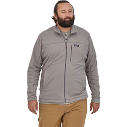 Patagonia Men's Micro D Jacket in Feather Grey model front