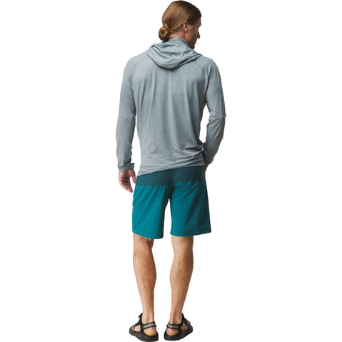 NRS Men's Benny Board Shorts in Deep Teal model back