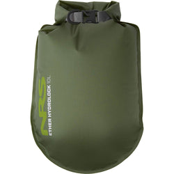 NRS Ether Hydrolock Dry Bag Forest Green 10 Liter Front With Logo