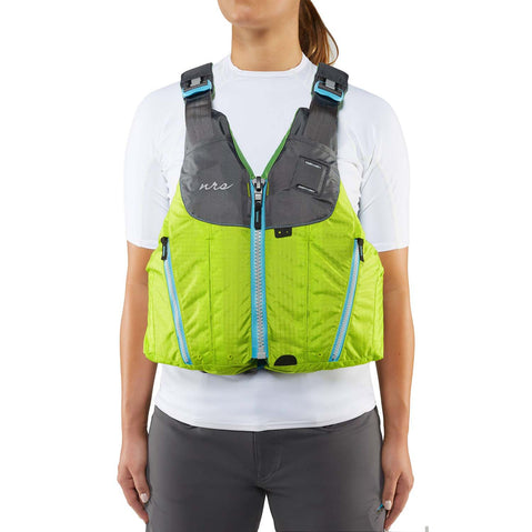 NRS Women's Nora Lifejacket (PFD) in Green model front