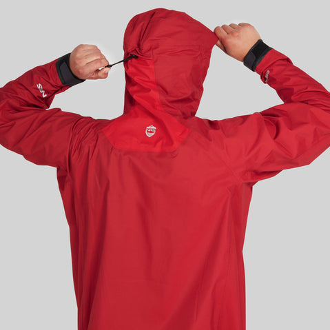 NRS Men's High Tide Paddling Jacket hood adjustement