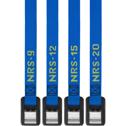 NRS Buckle Bumper Tie Down Strap 2 Pack in Iconic Blue straps
