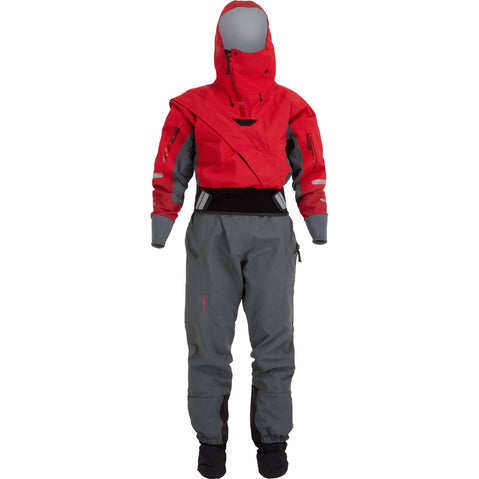 NRS Women's Navigator GORE-TEX Pro Semi-Dry Suit in Red front