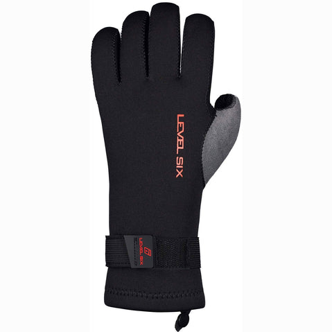 Level Six Electron 3 mm Neoprene Paddling Gloves in Black back