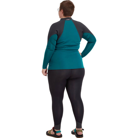 NRS Women's HydroSkin 0.5 Pants in Black/Graphite model back