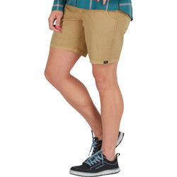 NRS Women's Canyon Shorts in Desert model frontcrop