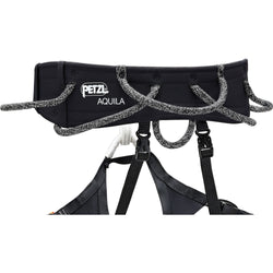 Petzl Aquila Rock Climbing Harness in Black back crop