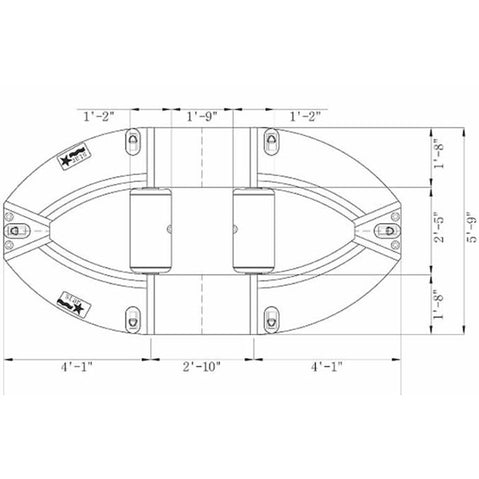 Star Inflatables Water Bug I 11 Standard Floor Raft diagram